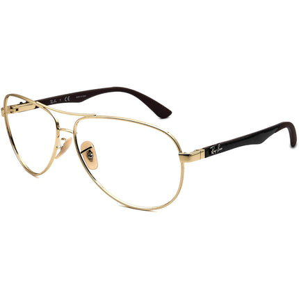 Ray-Ban Sunglasses RB 8313 001/51 Carbon Fiber Gold/Brown Aviator 61 mm