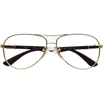 Ray-Ban Sunglasses RB 8313 001/51 Carbon Fiber Gold/Brown Aviator 61 mm