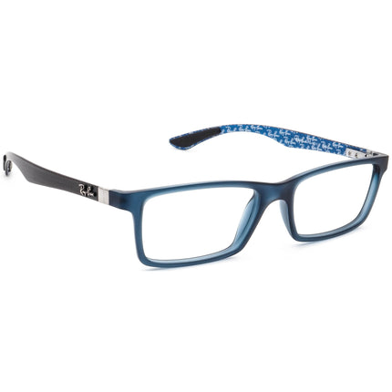 Ray-Ban Eyeglasses RB 8901 5262 Carbon Fiber Smokey Matte Blue & Exposed Carbon Fiber Rectangular Frame 53[]17 145