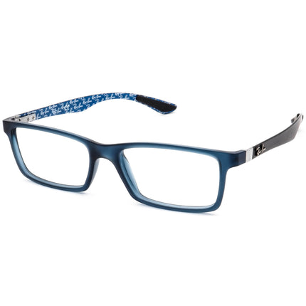 Ray-Ban Eyeglasses RB 8901 5262 Carbon Fiber Smokey Matte Blue & Exposed Carbon Fiber Rectangular Frame 53[]17 145