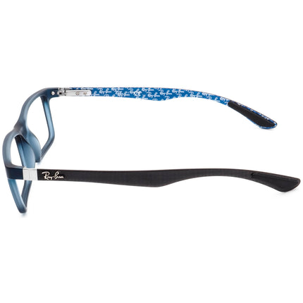 Ray-Ban Eyeglasses RB 8901 5262 Carbon Fiber Smokey Matte Blue & Exposed Carbon Fiber Rectangular Frame 53[]17 145