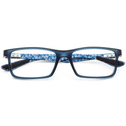 Ray-Ban Eyeglasses RB 8901 5262 Carbon Fiber Smokey Matte Blue & Exposed Carbon Fiber Rectangular Frame 53[]17 145