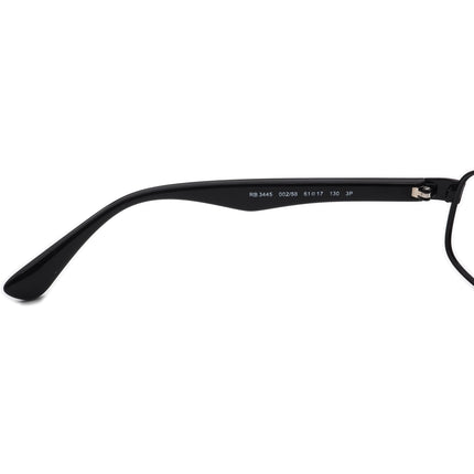 Ray-Ban Men's Sunglasses RB 3445 002/58 3P Glossy Black Pilot 61 mm
