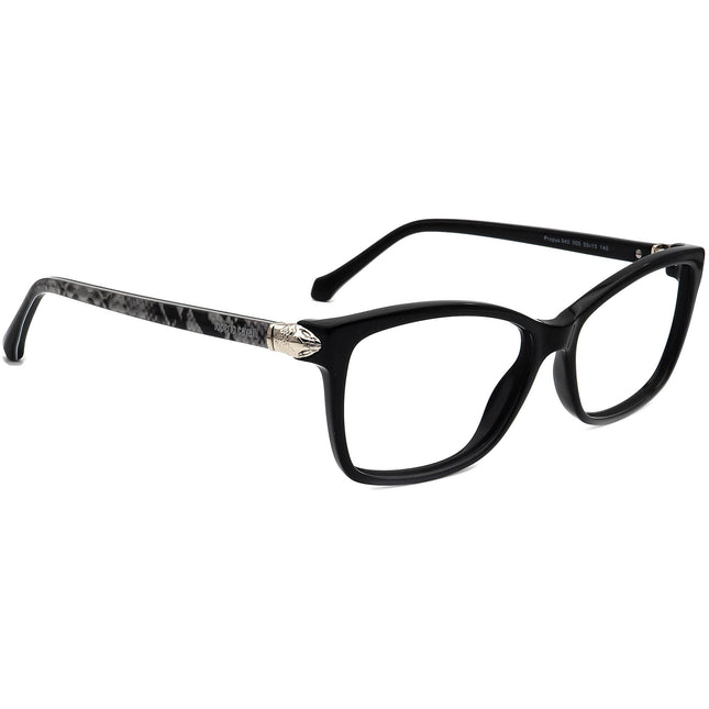 Roberto Cavalli Eyeglasses Propus 940 005 Black/Gray Snake Print B-Shape Frame Italy 55[]15 140