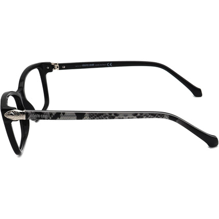 Roberto Cavalli Eyeglasses Propus 940 005 Black/Gray Snake Print B-Shape Frame Italy 55[]15 140