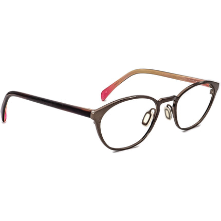 Salt. Small Eyeglasses Percy CHOC Titanium Chocolate Oval Frame Japan 47[]18 137