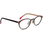 Salt. Small Eyeglasses Percy CHOC Titanium Chocolate Oval Frame Japan 47[]18 137