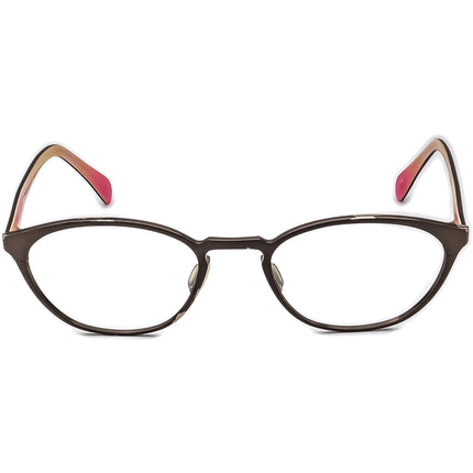 Salt. Small Eyeglasses Percy CHOC Titanium Chocolate Oval Frame Japan 47[]18 137