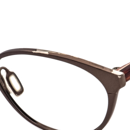 Salt. Small Eyeglasses Percy CHOC Titanium Chocolate Oval Frame Japan 47[]18 137