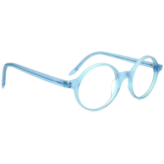 See Eyewear Eyeglasses 3984 col. 661 Matte Blue Round Frame Italy 47[]21 140