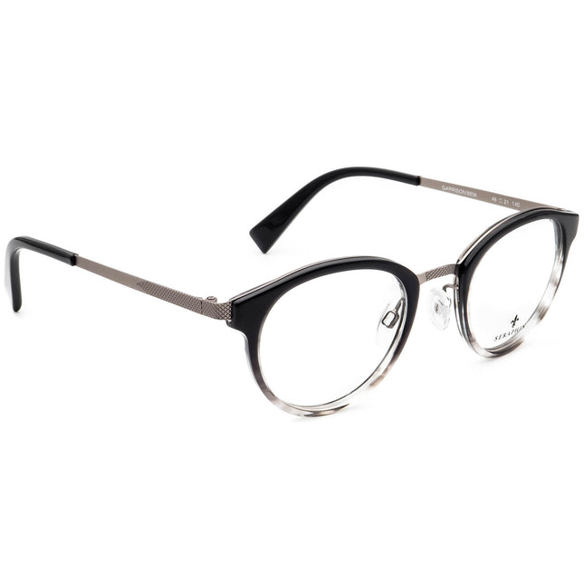 Seraphin Eyeglasses Garrison/8956 Black Gradient&Gunmetal Round Frame Japan 46[]21 140 Handmade
