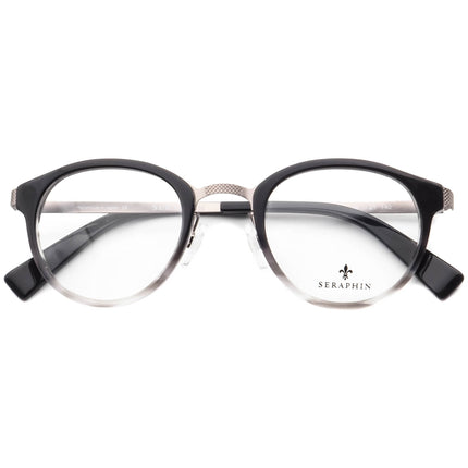 Seraphin Eyeglasses Garrison/8956 Black Gradient&Gunmetal Round Frame Japan 46[]21 140 Handmade