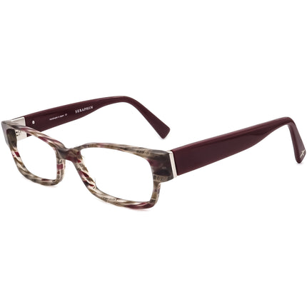 Seraphin Women's Eyeglasses Hiawatha/8656 Brown&Burgundy Marble/Burgundy Rectangular Frame Japan 53[]15 145