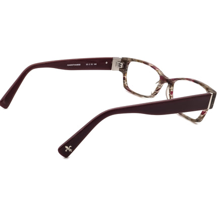 Seraphin Women's Eyeglasses Hiawatha/8656 Brown&Burgundy Marble/Burgundy Rectangular Frame Japan 53[]15 145