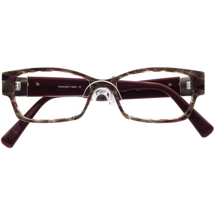Seraphin Women's Eyeglasses Hiawatha/8656 Brown&Burgundy Marble/Burgundy Rectangular Frame Japan 53[]15 145