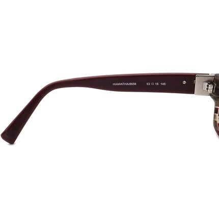 Seraphin Women's Eyeglasses Hiawatha/8656 Brown&Burgundy Marble/Burgundy Rectangular Frame Japan 53[]15 145