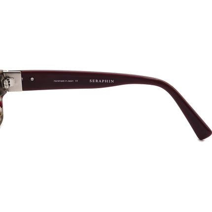 Seraphin Women's Eyeglasses Hiawatha/8656 Brown&Burgundy Marble/Burgundy Rectangular Frame Japan 53[]15 145