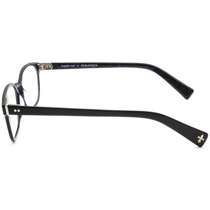 Seraphin Eyeglasses Hillside/8880 Black on Blue Marble Rectangular Frame Japan 50[]18 145 Handmade