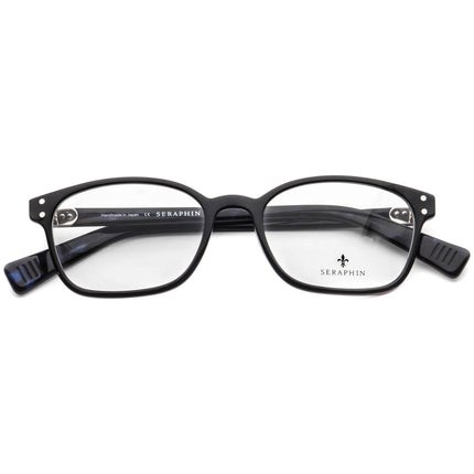 Seraphin Eyeglasses Hillside/8880 Black on Blue Marble Rectangular Frame Japan 50[]18 145 Handmade