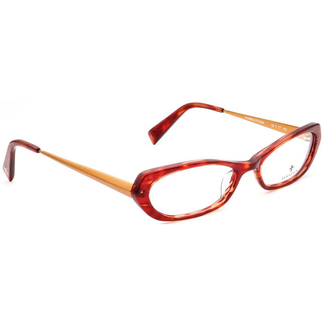 Seraphin Women's Eyeglasses Humboldt/8535 Orange Marble Oval Frame Japan 52[]17 140 Handmade