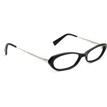 Seraphin Women's Eyeglasses Humboldt/8536 Black/Silver Oval Frame Japan 52[]17 140 Handmade