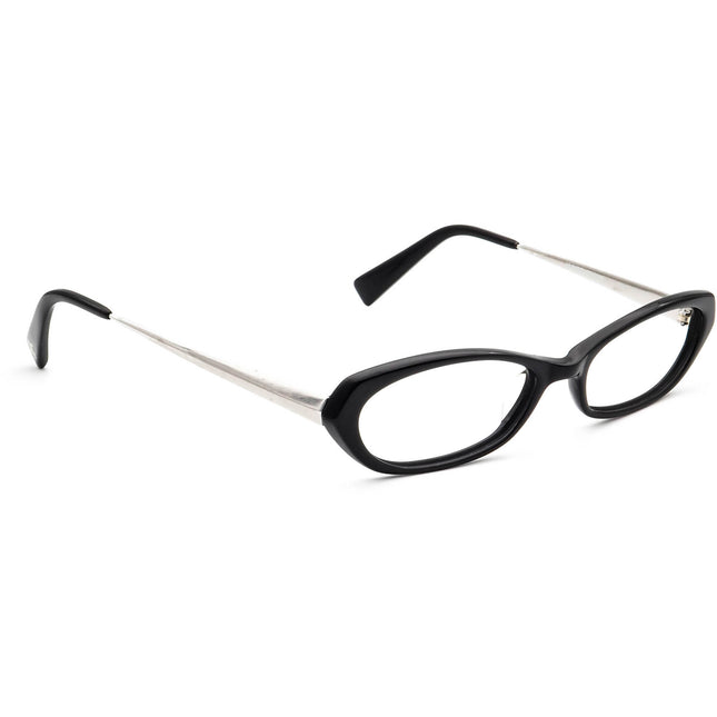 Seraphin Women's Eyeglasses Humboldt/8536 Black/Silver Oval Frame Japan 52[]17 140 Handmade
