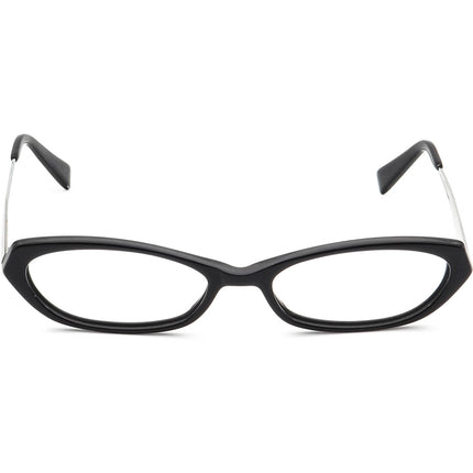 Seraphin Women's Eyeglasses Humboldt/8536 Black/Silver Oval Frame Japan 52[]17 140 Handmade