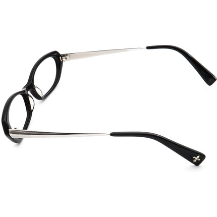 Seraphin Women's Eyeglasses Humboldt/8536 Black/Silver Oval Frame Japan 52[]17 140 Handmade