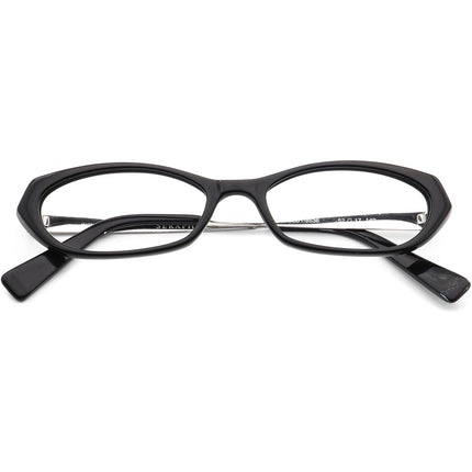 Seraphin Women's Eyeglasses Humboldt/8536 Black/Silver Oval Frame Japan 52[]17 140 Handmade