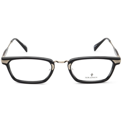 Seraphin Eyeglasses Linwood/8524 Titanium Black&Gunmetal Rectangular Frame Japan 52[]21 145 Handmade