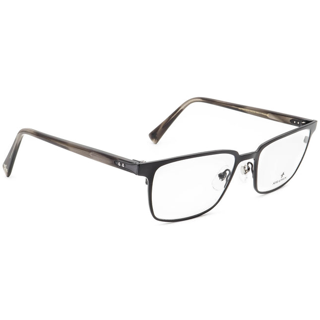 Seraphin Men's Eyeglasses Payton/8999 Titanium Black/Gray Demi Rectangular Frame Japan 54[]18 145 Handmade