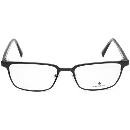 Seraphin Men's Eyeglasses Payton/8999 Titanium Black/Gray Demi Rectangular Frame Japan 54[]18 145 Handmade