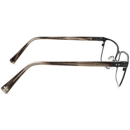 Seraphin Men's Eyeglasses Payton/8999 Titanium Black/Gray Demi Rectangular Frame Japan 54[]18 145 Handmade