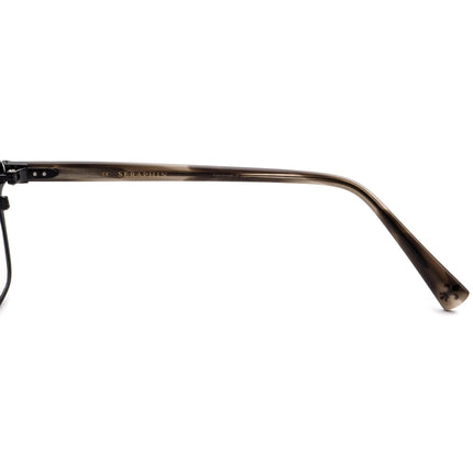 Seraphin Men's Eyeglasses Payton/8999 Titanium Black/Gray Demi Rectangular Frame Japan 54[]18 145 Handmade
