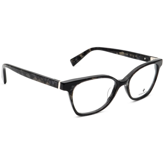 Seraphin Women's Eyeglasses Regency/8694 Black Marble Horn Rim Frame Japan 52[]17 145 Handmade