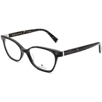 Seraphin Women's Eyeglasses Regency/8694 Black Marble Horn Rim Frame Japan 52[]17 145 Handmade