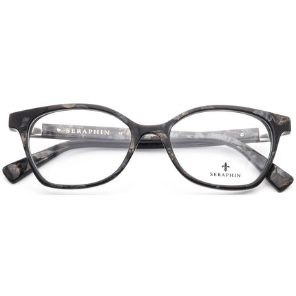 Seraphin Women's Eyeglasses Regency/8694 Black Marble Horn Rim Frame Japan 52[]17 145 Handmade