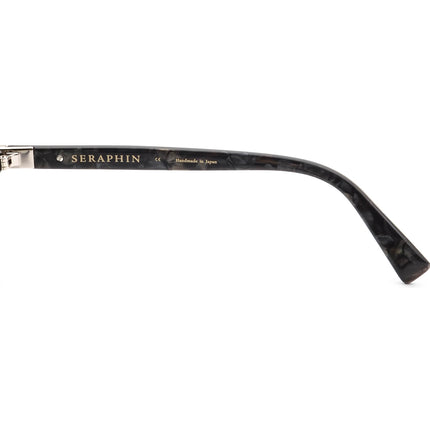 Seraphin Women's Eyeglasses Regency/8694 Black Marble Horn Rim Frame Japan 52[]17 145 Handmade