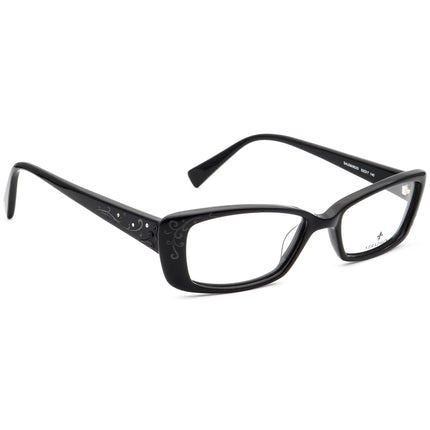 Seraphin Women's Eyeglasses Salem/8523 Glossy Black Rhinestones Rectangular Frame 52[]17 145