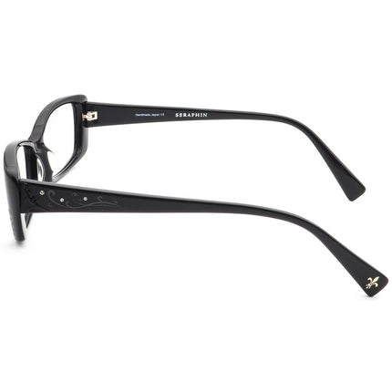 Seraphin Women's Eyeglasses Salem/8523 Glossy Black Rhinestones Rectangular Frame 52[]17 145