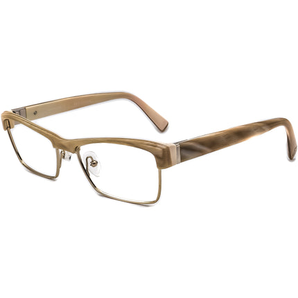 Seraphin Women's Eyeglasses Victoria/85725 Beige Horn&Gold Browline Frame Japan 55[]18 145