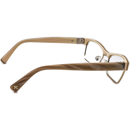 Seraphin Women's Eyeglasses Victoria/85725 Beige Horn&Gold Browline Frame Japan 55[]18 145