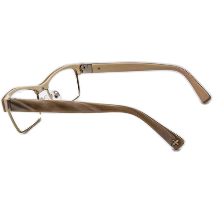 Seraphin Women's Eyeglasses Victoria/85725 Beige Horn&Gold Browline Frame Japan 55[]18 145