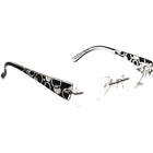 Silhouette Eyeglasses 4210 60 6052 4211 Gunmetal/White&Black Rimless Frame Austria 48[]17 135