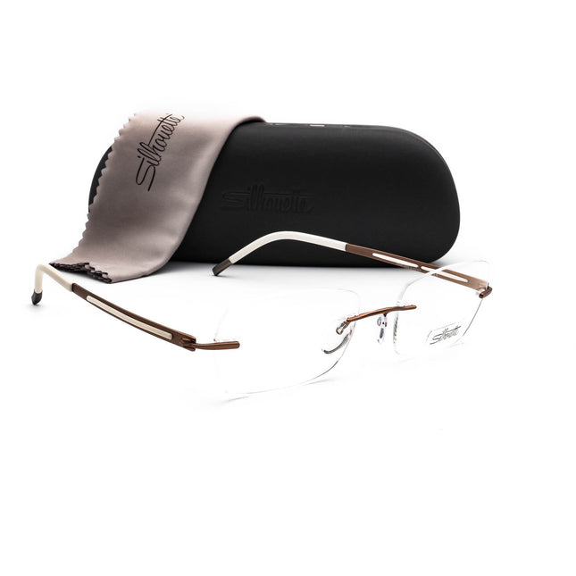 Silhouette Women's Eyeglasses 4365 40 6063 5263 Titan Rose Gold&White Rimless Frame Austria 49[]17 135