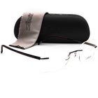 Silhouette Women's Eyeglasses 4368 40 6059 5263 Titan Aubergine Rimless Frame Austria 51[]19 140