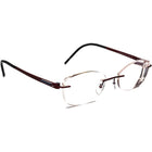 Silhouette Women's Eyeglasses 4419 40 6062 5369 Titan Burgundy Rimless Frame Austria 54[]19 150