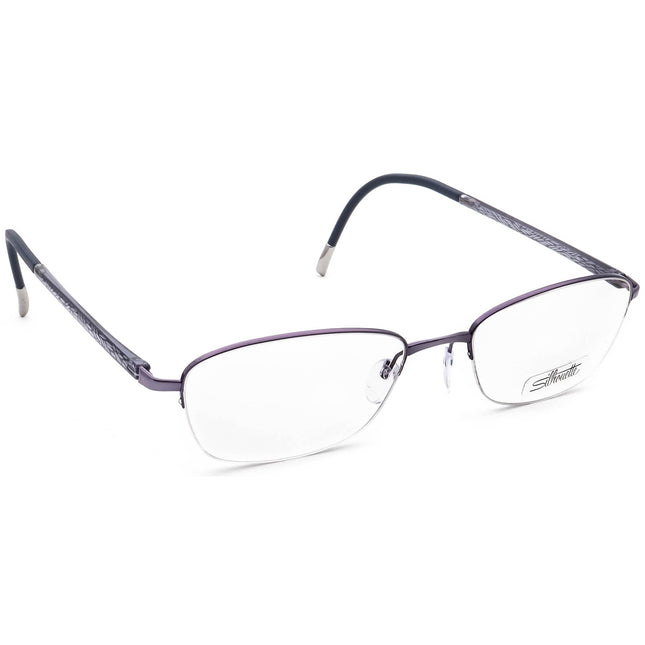 Silhouette Women's Eyeglasses 4453 40 6054 Titan Purple Half Rim Frame Austria 52[]18 140