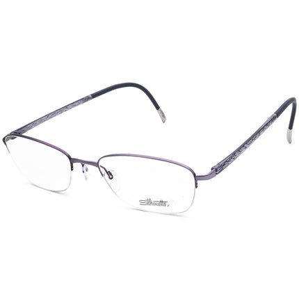 Silhouette Women's Eyeglasses 4453 40 6054 Titan Purple Half Rim Frame Austria 52[]18 140