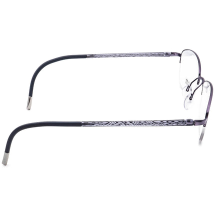 Silhouette Women's Eyeglasses 4453 40 6054 Titan Purple Half Rim Frame Austria 52[]18 140